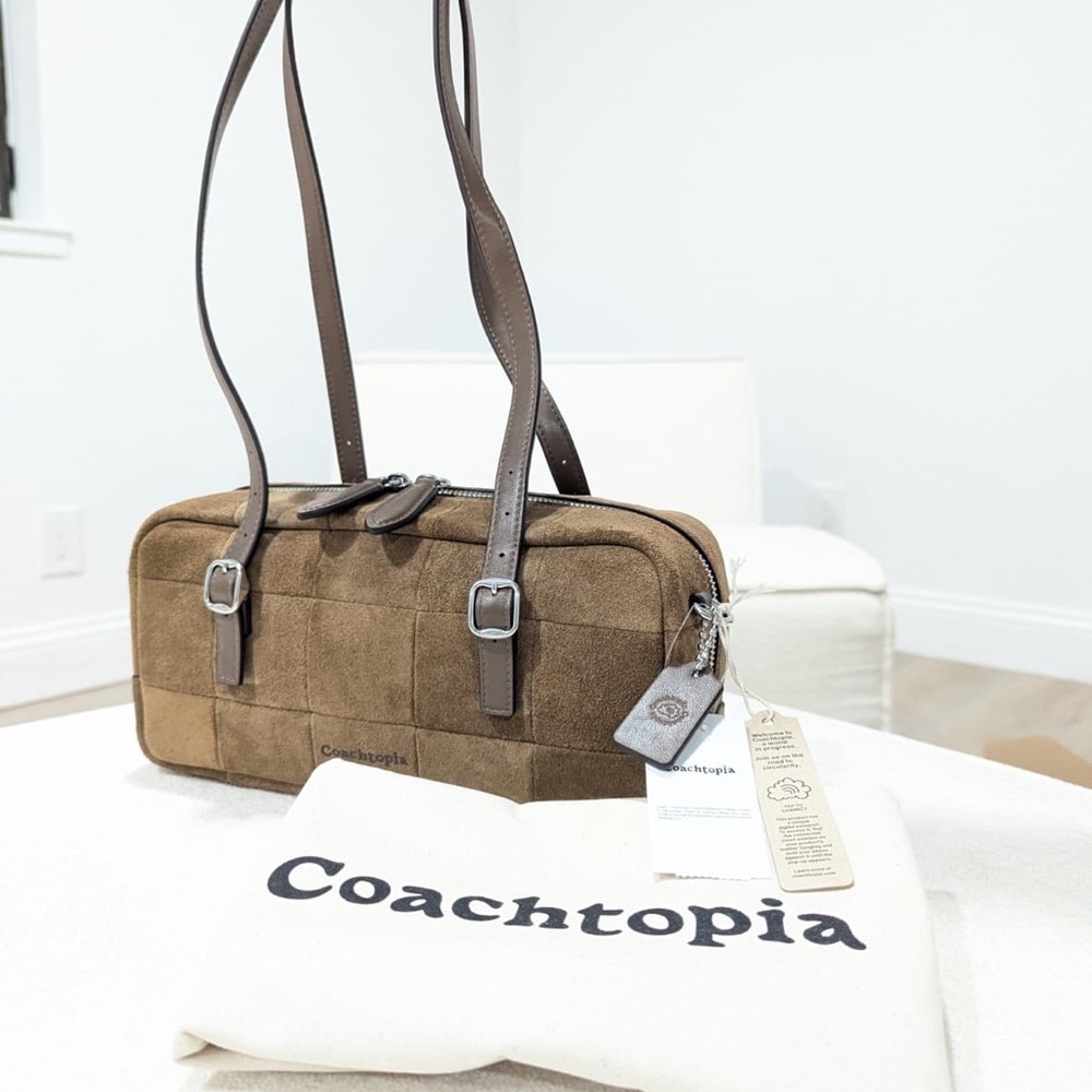 Coachtopia Alter/Ego Satchel in suede - CBE87 - cedar